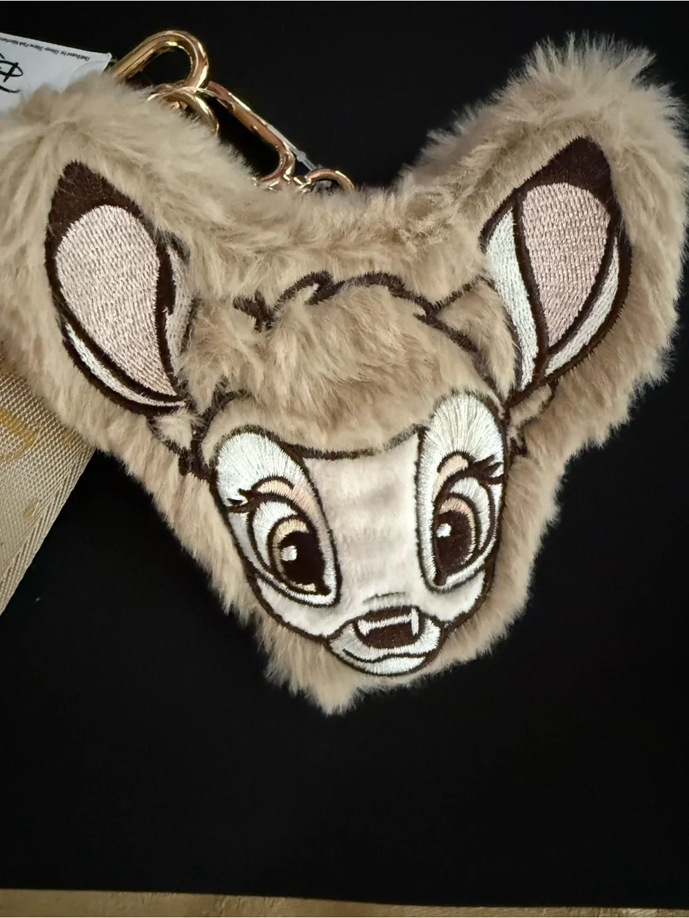 Disney Bambi Plush Keychain Wristlet - Beige